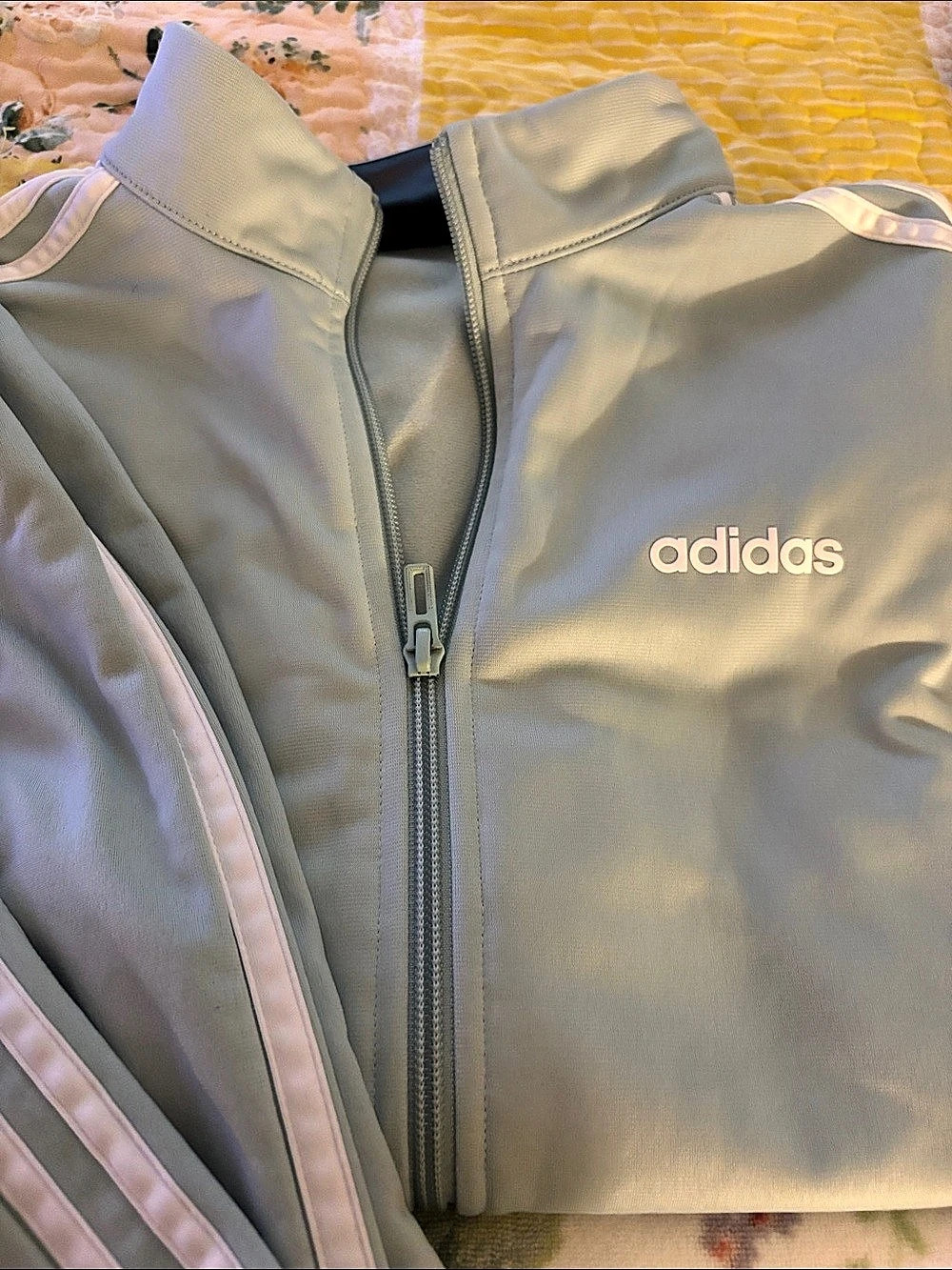 Adidas tracksuit outfit. It is a mint green. The jacket is a small. The pants is